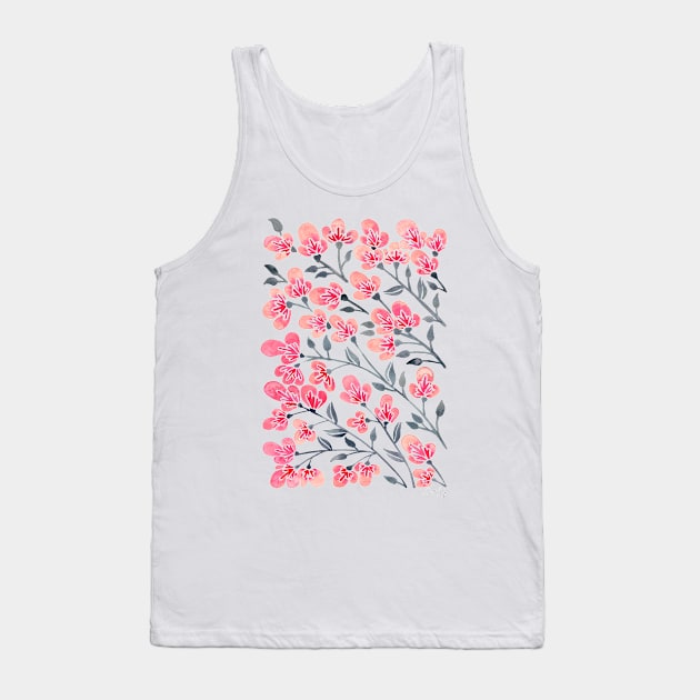 pink black cherry blossoms Tank Top by CatCoq